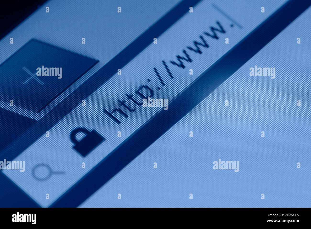 https-Symbol auf einem Bildschirm Stockfoto