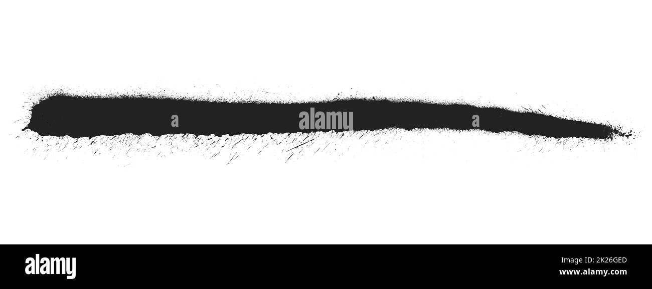Graffiti-Kontur mit schwarzer Farbe auf weißem Hintergrund Stockfoto
