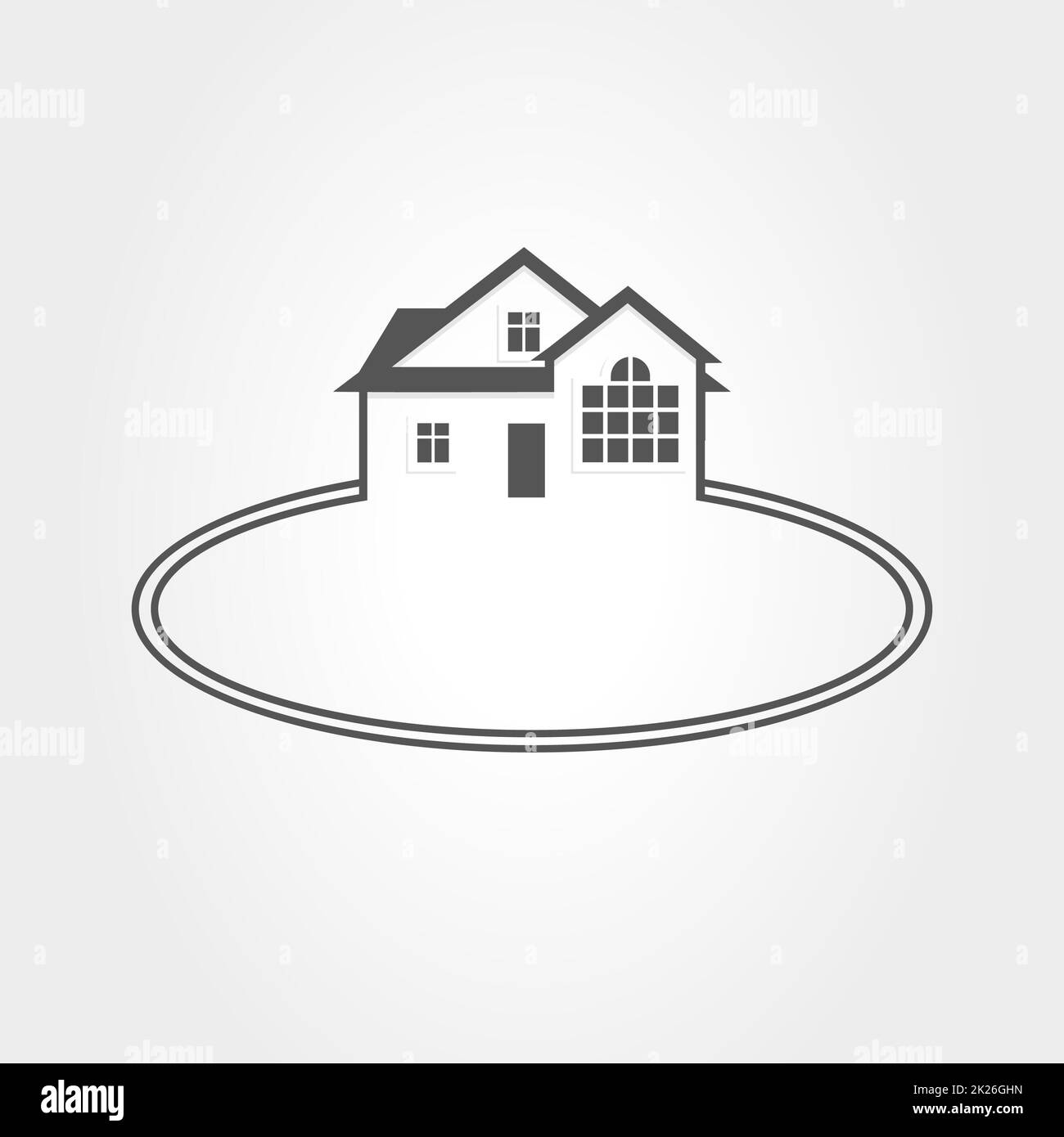 Symbol. Haus. Vektor. Immobilien. Stockfoto