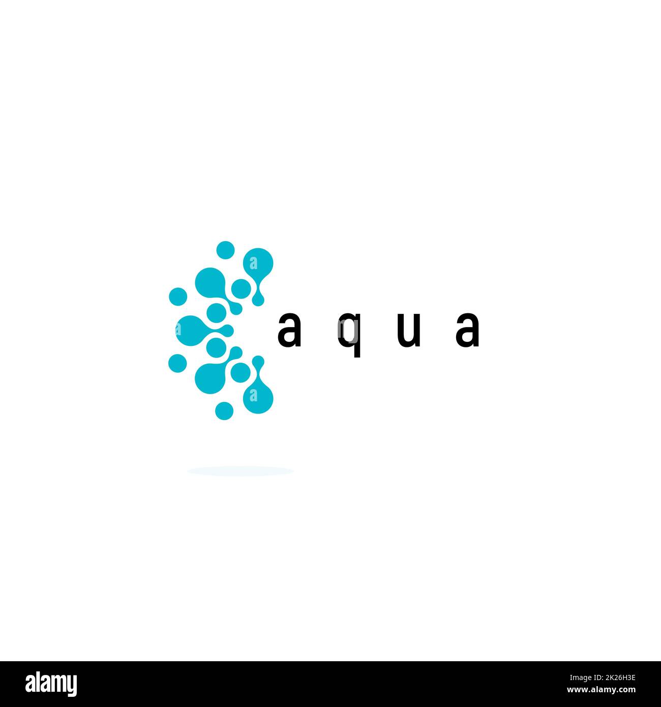 Blau aqua-Symbol. Wasser Kreise Flachbild logo Vorlage. Moderne emblem Idee. Konzept Design für Business. Isolierte Vector Illustration auf leeren Hintergrund. Stockfoto