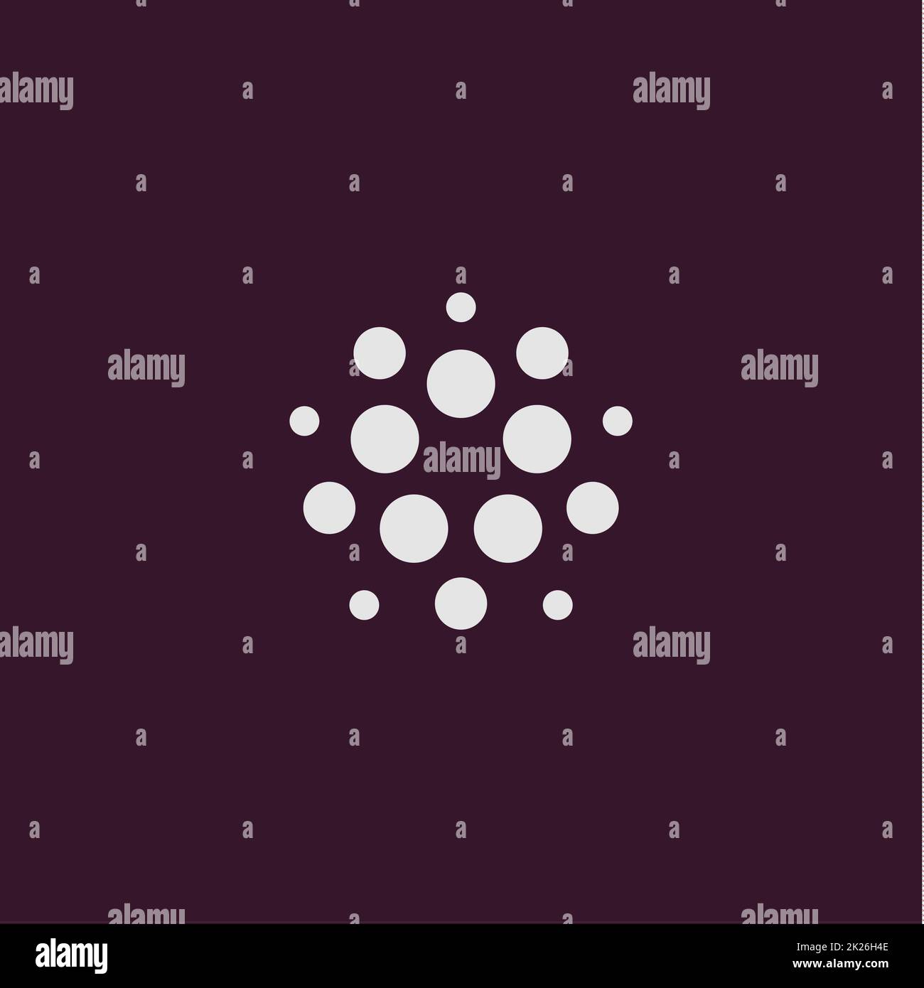 Digitale Logos eingestellt. Vektor isoliert im Kreis. Kreative Vorlage. Roter Kreis runde Schriftzug. Chem und Bio Science Symbol. Stockfoto