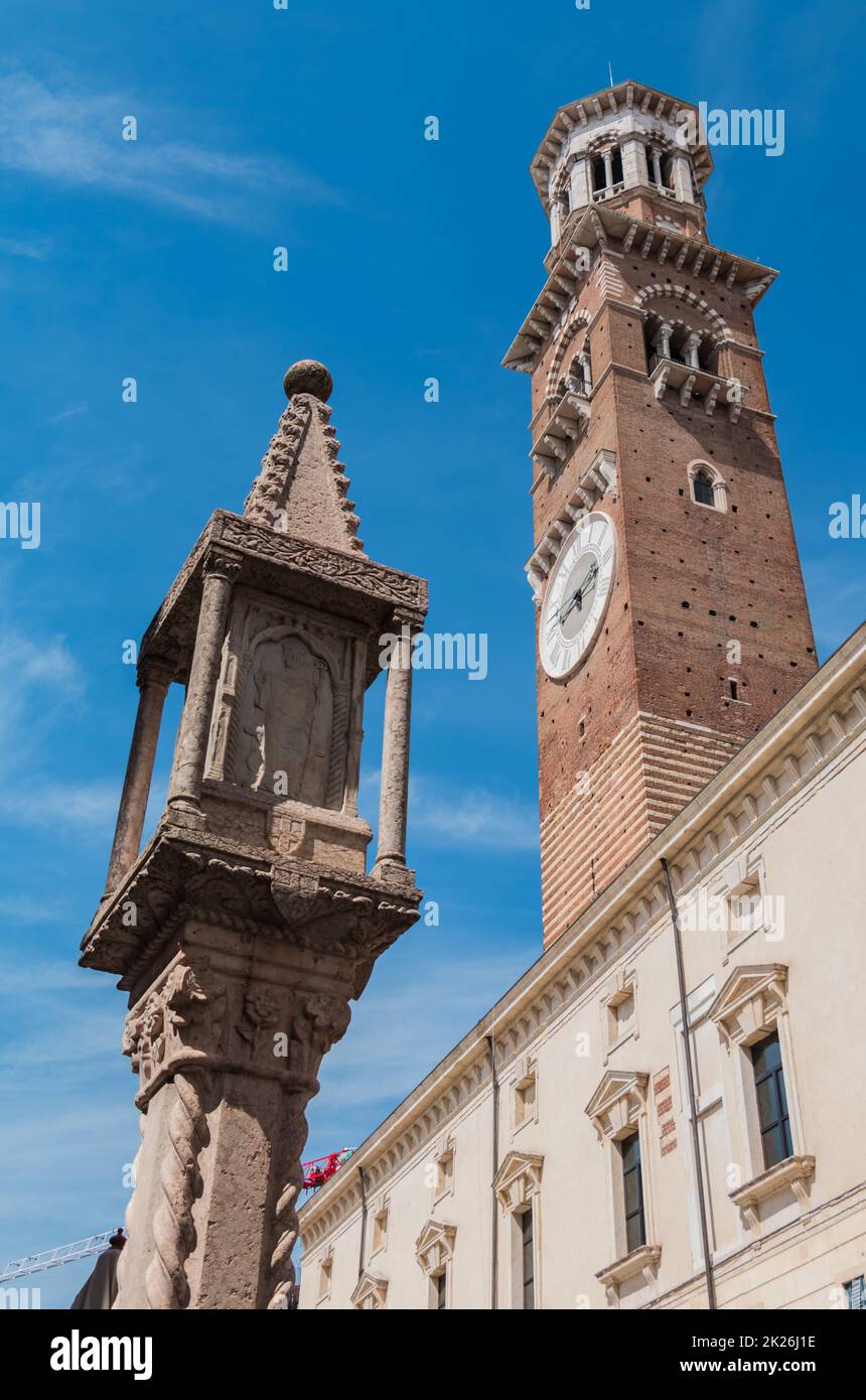 Torre dei Lamberti IV Stockfoto