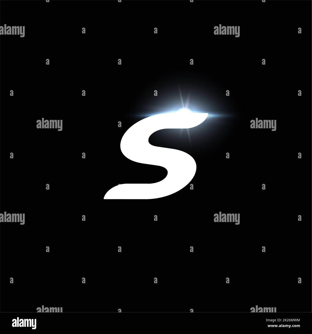 S-Letter-Logo, kräftiger kursiver Buchstabe für Automobile, Speedrace, Sport-Label-Design und dynamisches Monogramm. Vektor futuristisches und Raum Logo Design Stockfoto
