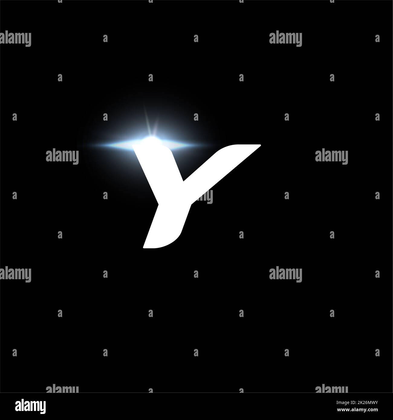 Logo mit Y-Buchstaben, kräftiger kursiver Buchstabe für Automobile, Speedrace, Sport-Label-Design und dynamisches Monogramm. Vector-Logo-Design Stockfoto