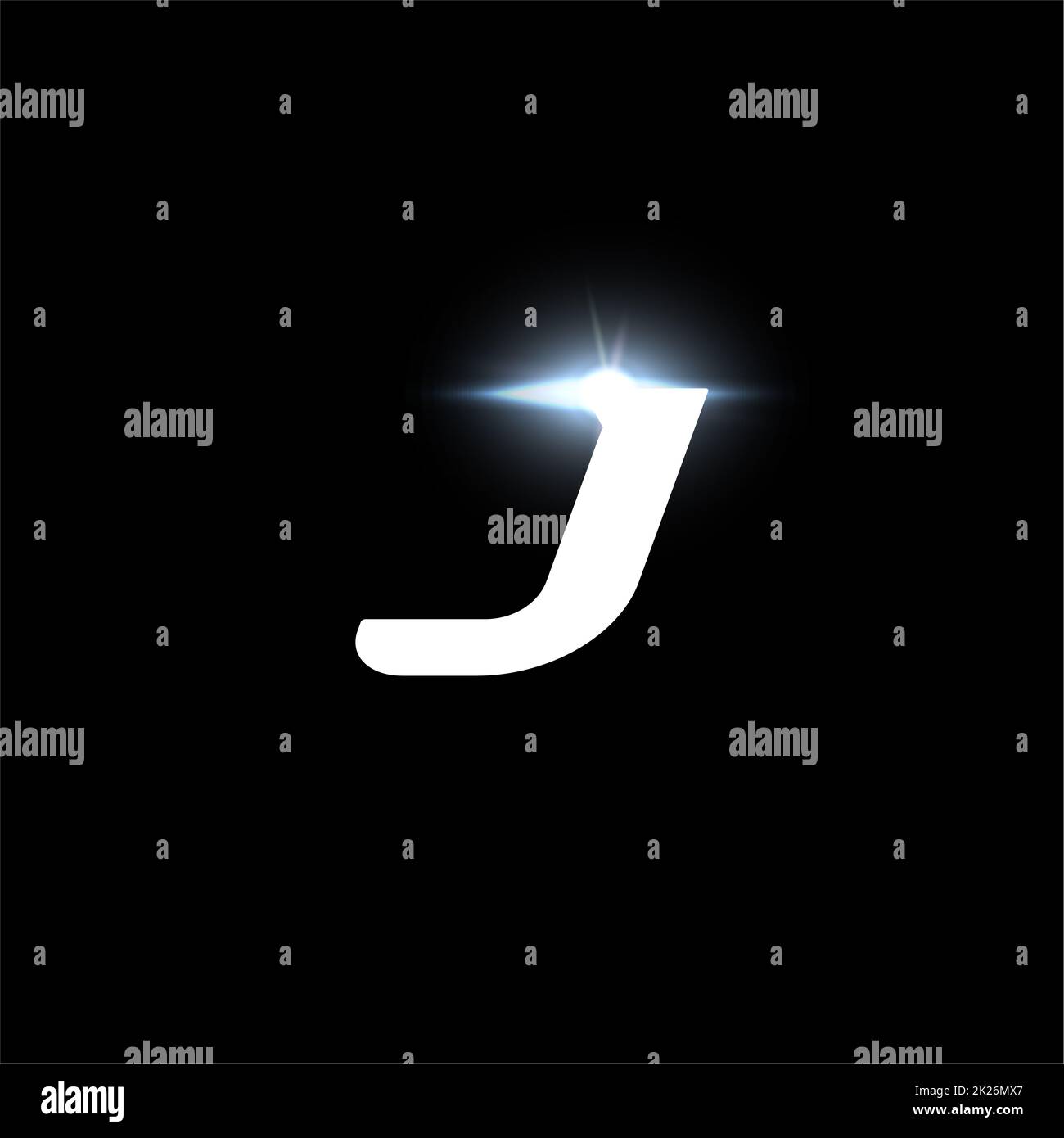 J-Letter-Logo, fetter kursiver Buchstabe für Automobil, Speedrace, Sport-Label-Design und dynamisches Monogramm. Vektor futuristisches und Raum Logo Design Stockfoto