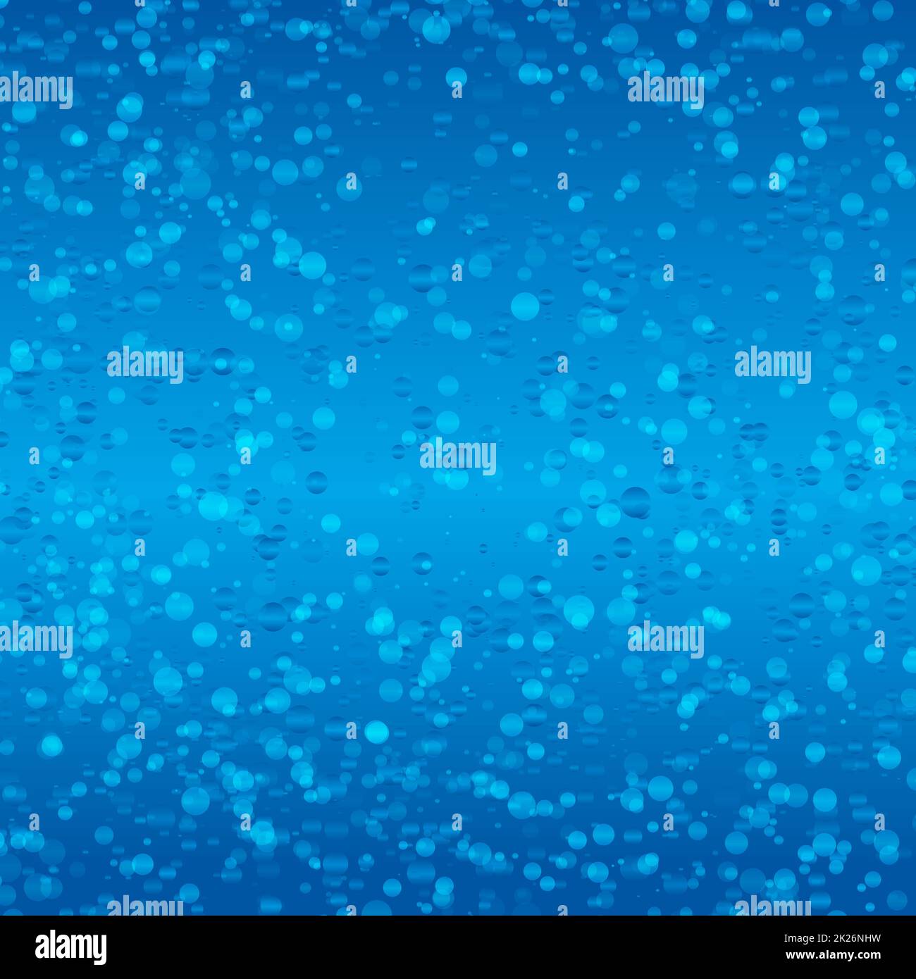 Blaue Farbe abstrakte Wasser sprudelt Hintergrund. Mineralwasser-Kulisse. Regentropfen Textur. Stockfoto