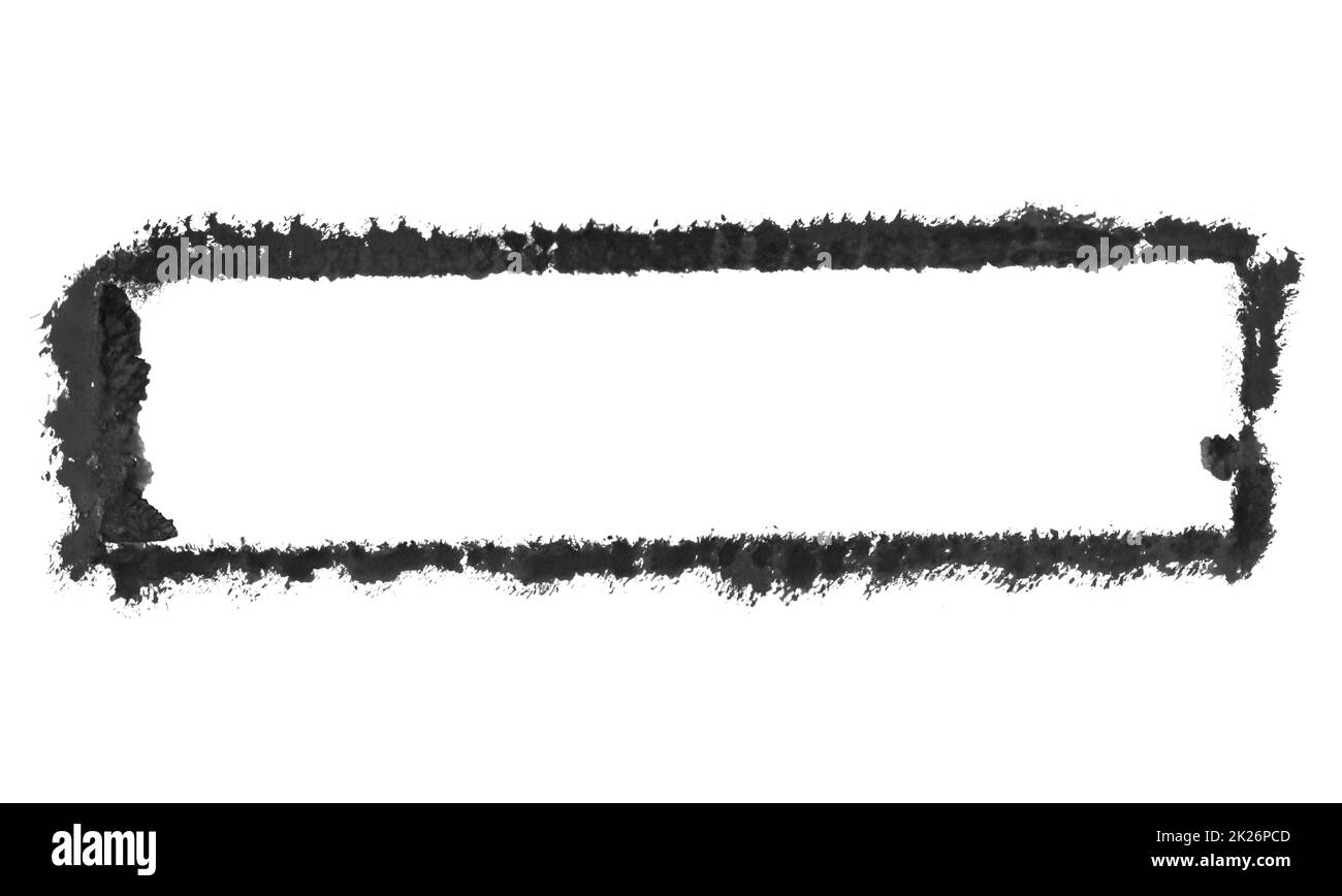 Pinsel mit schwarzer Farbe Stockfoto