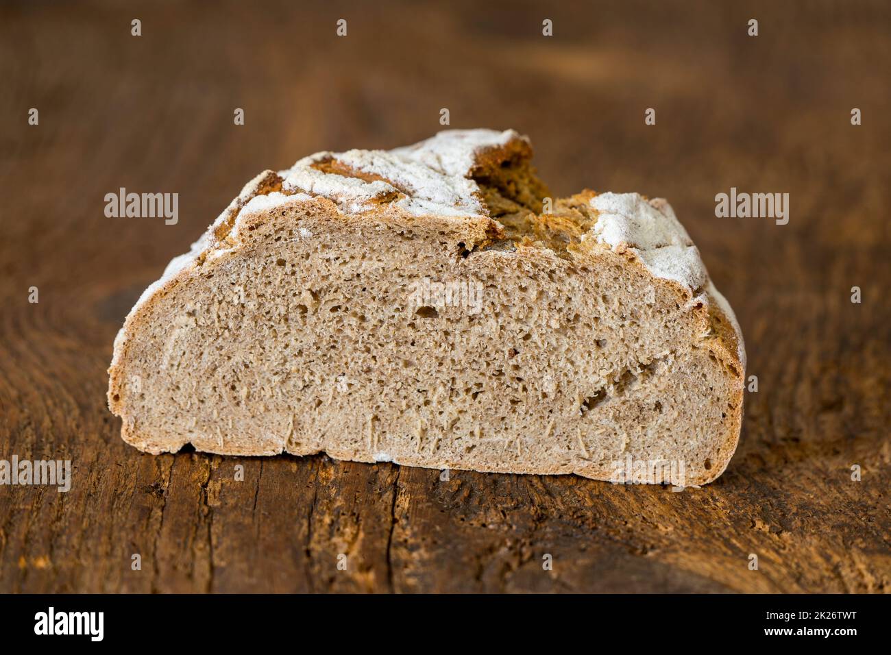 Roggenbrot auf Holz Stockfoto