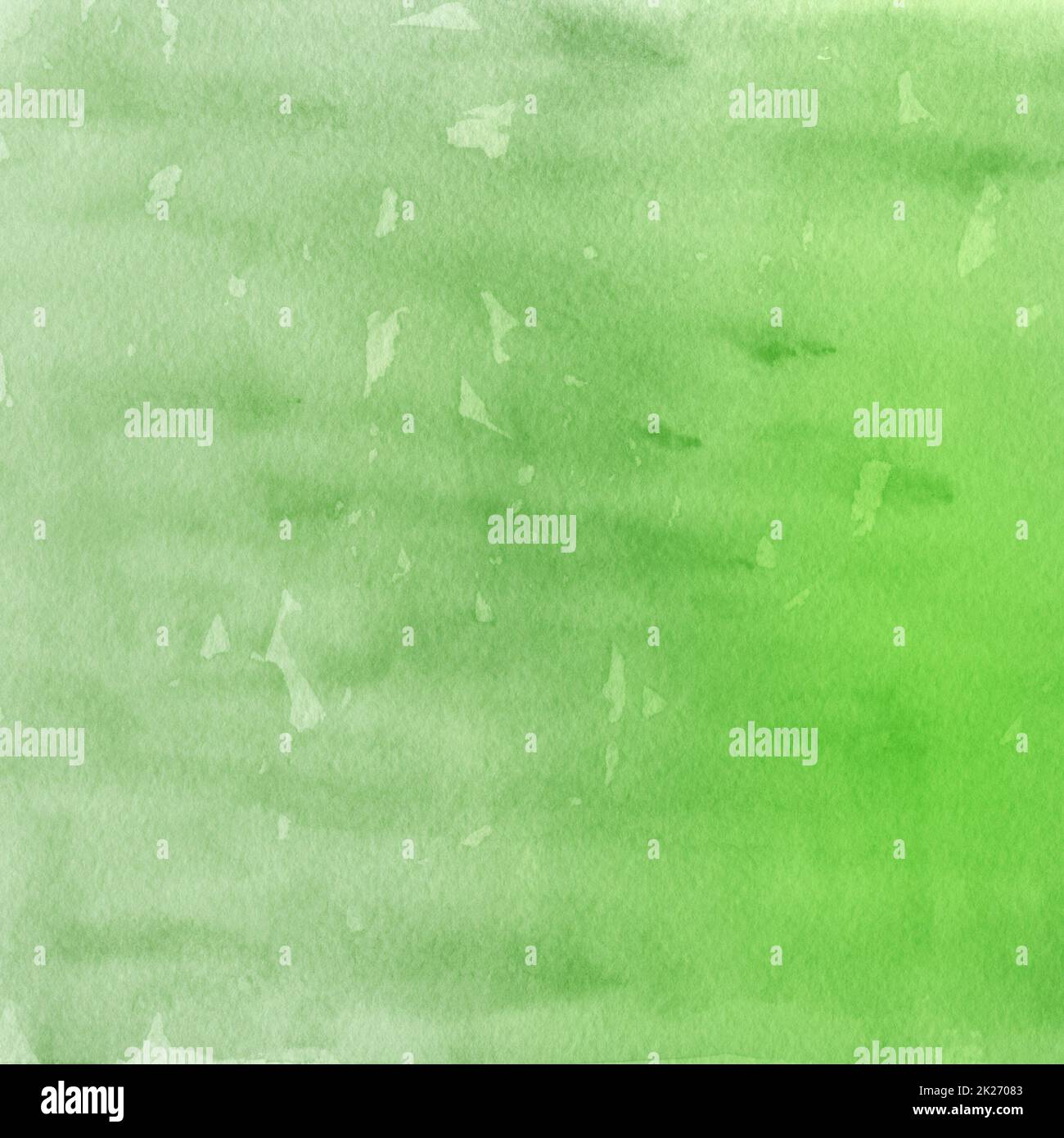 Moderner, einfacher, kreativer, hellgrüner, wasserfarbener, gestrichener Papierhintergrund mit strukturiertem Effekt. Stockfoto