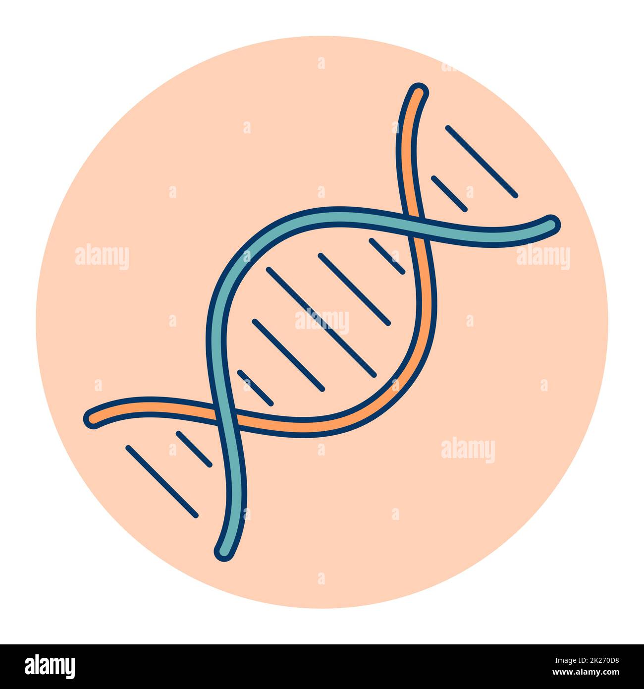 DNA-Vektor-Symbol. Medizinisches Zeichen Stockfoto