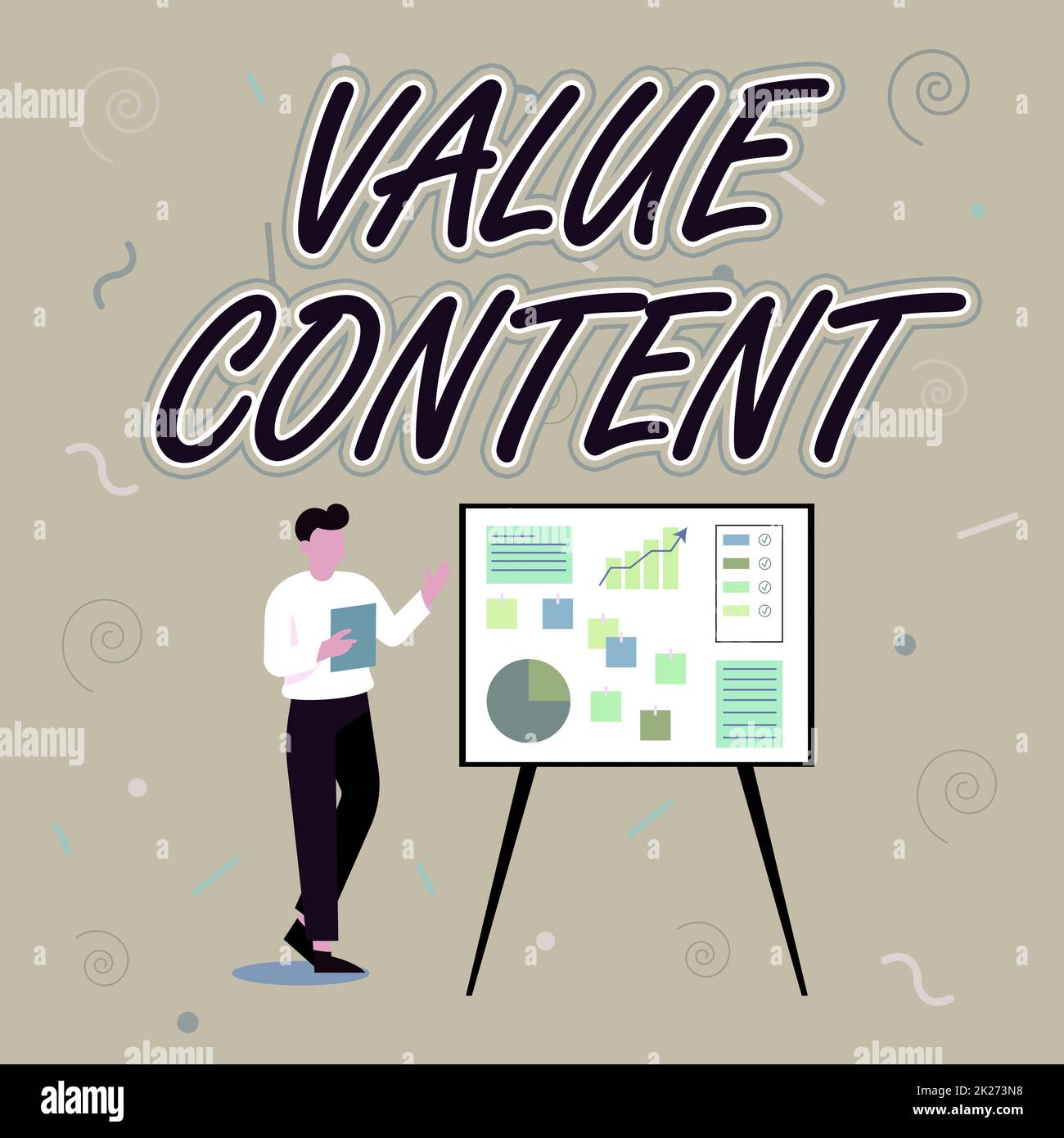 Schild mit Wertinhalt. Exklusive Details zu Konzeptfotos, auf die ein Kunde nicht überall zugreifen kann Geschäftsmann Drawing präsentiert Ideen für seinen Erfolg. Stockfoto
