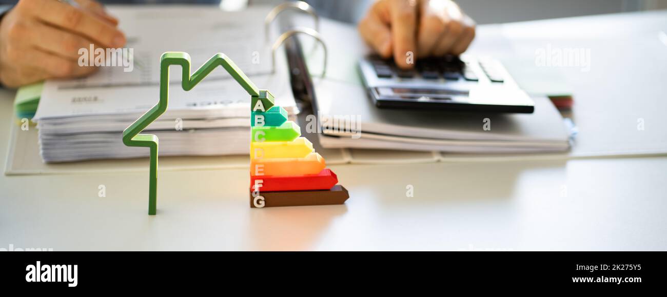 Energieeffizienter Hausrechner Stockfoto