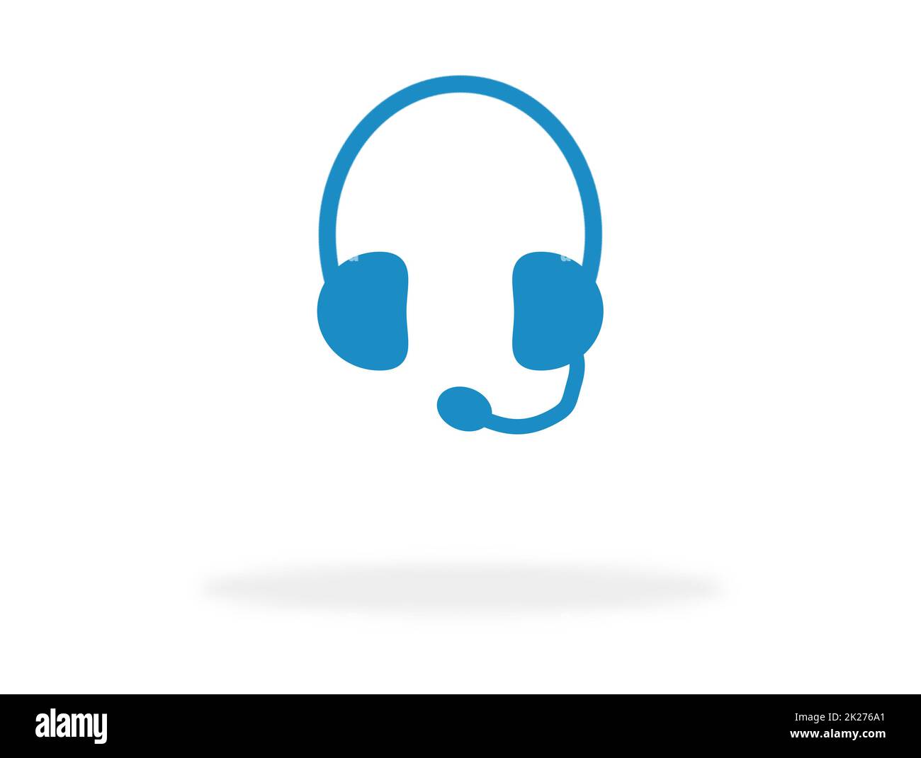 Headset-Symbol für Service- und Support-Hotline Stockfoto