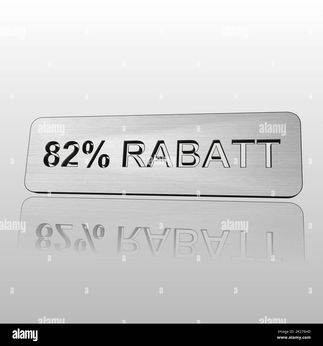 82 % Rabatt, 82 % Rabatt als Illustration für 3D, 3D Rendering Stockfoto