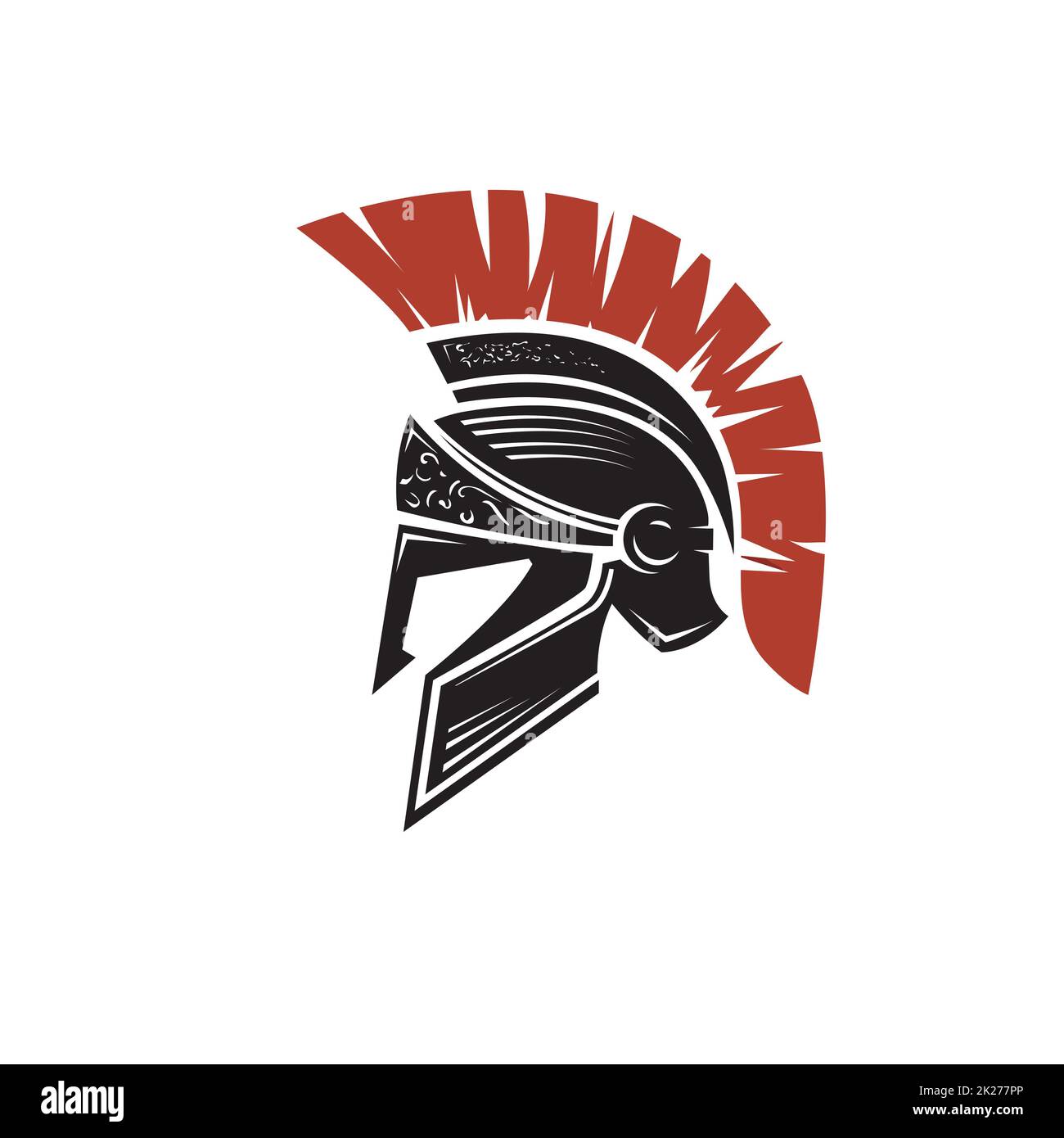 spartan Helmlogo-Vektor Stockfoto