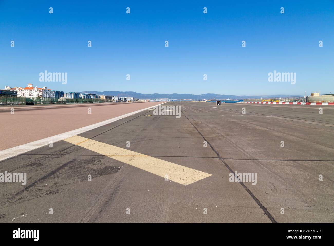 Flughafen Gibraltar Stockfoto