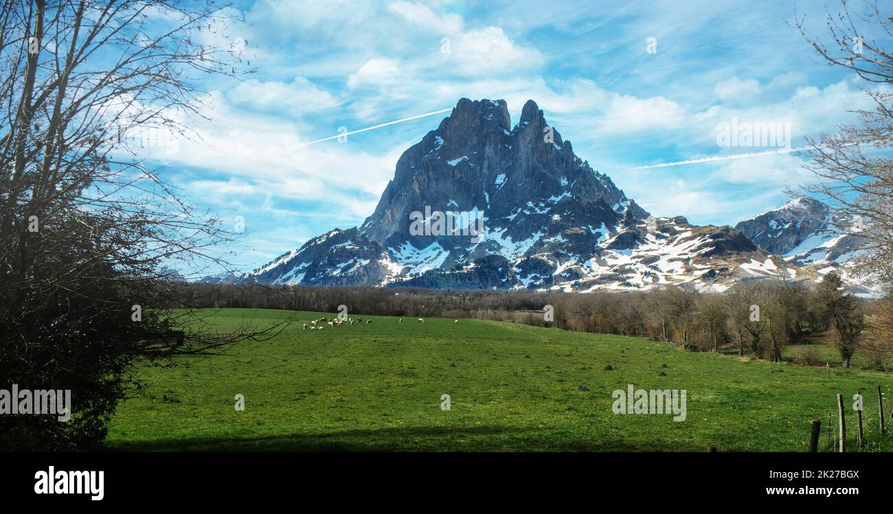 Bild du Midi Ossau in den französischen Pyrenäen Stockfoto