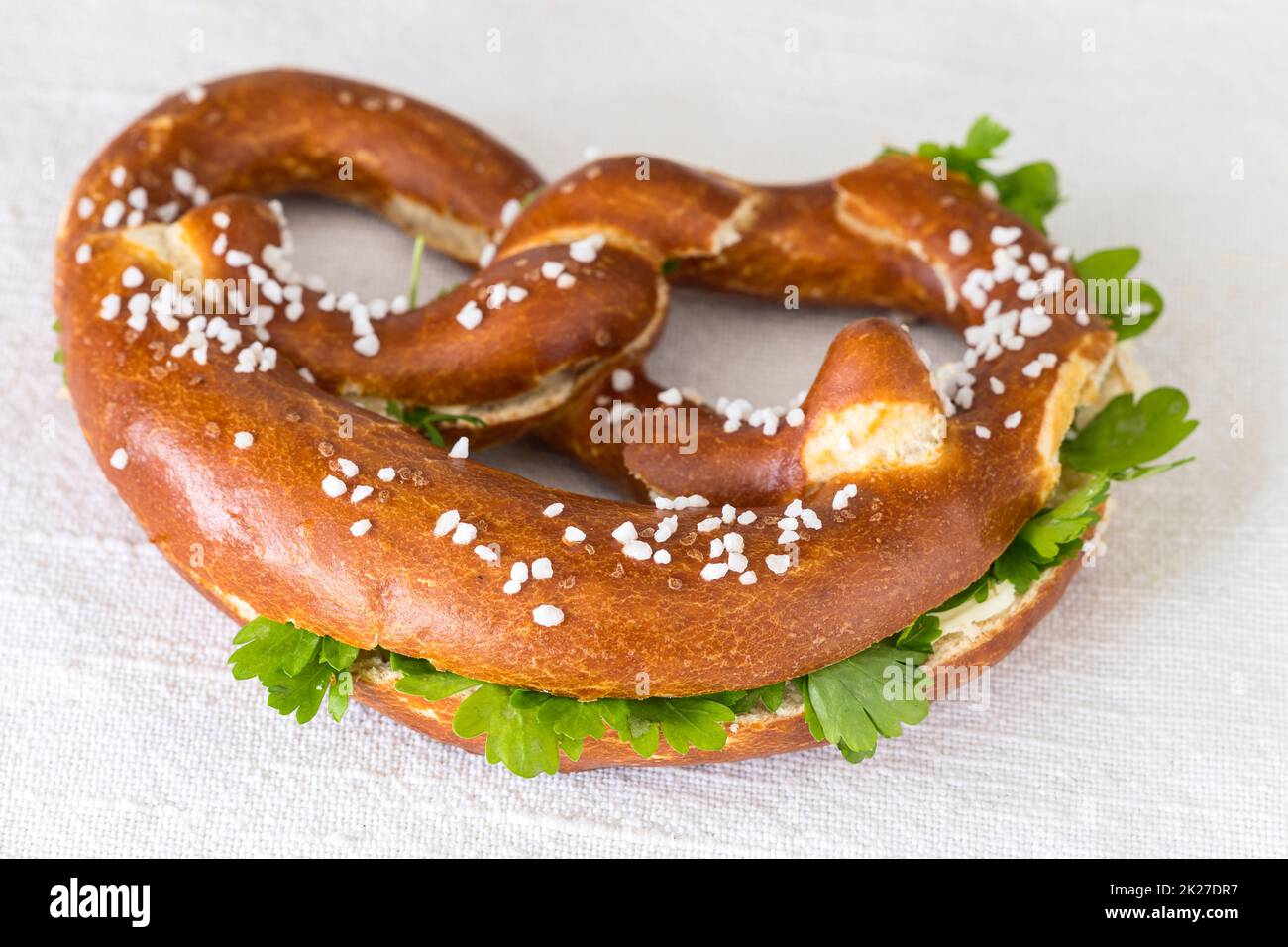 Bayerische Brezel Stockfoto