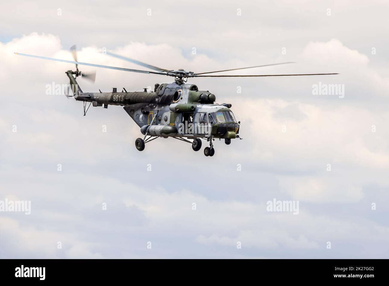 Czech Air Force Mi-171Sh Combat - Transport Hubschrauber in der Luft auf der Royal International Air Tattoo 2022 Stockfoto