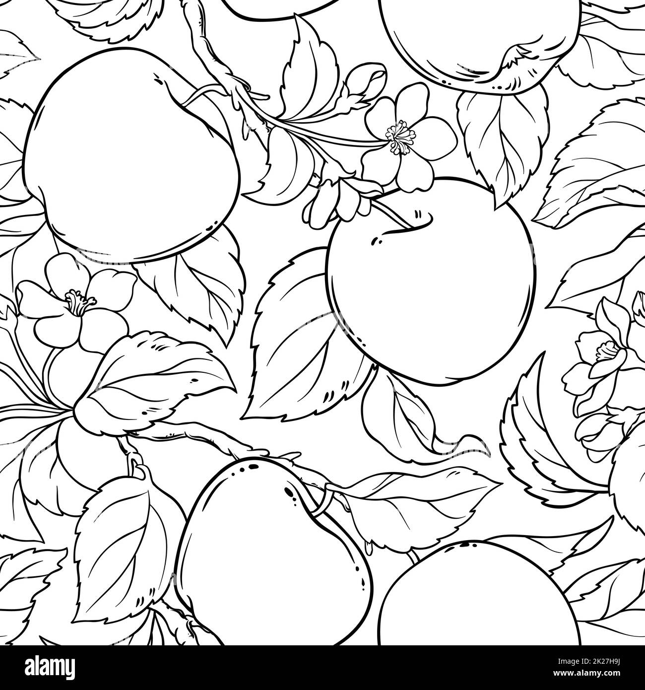 Apfel nahtlose Muster Stockfoto