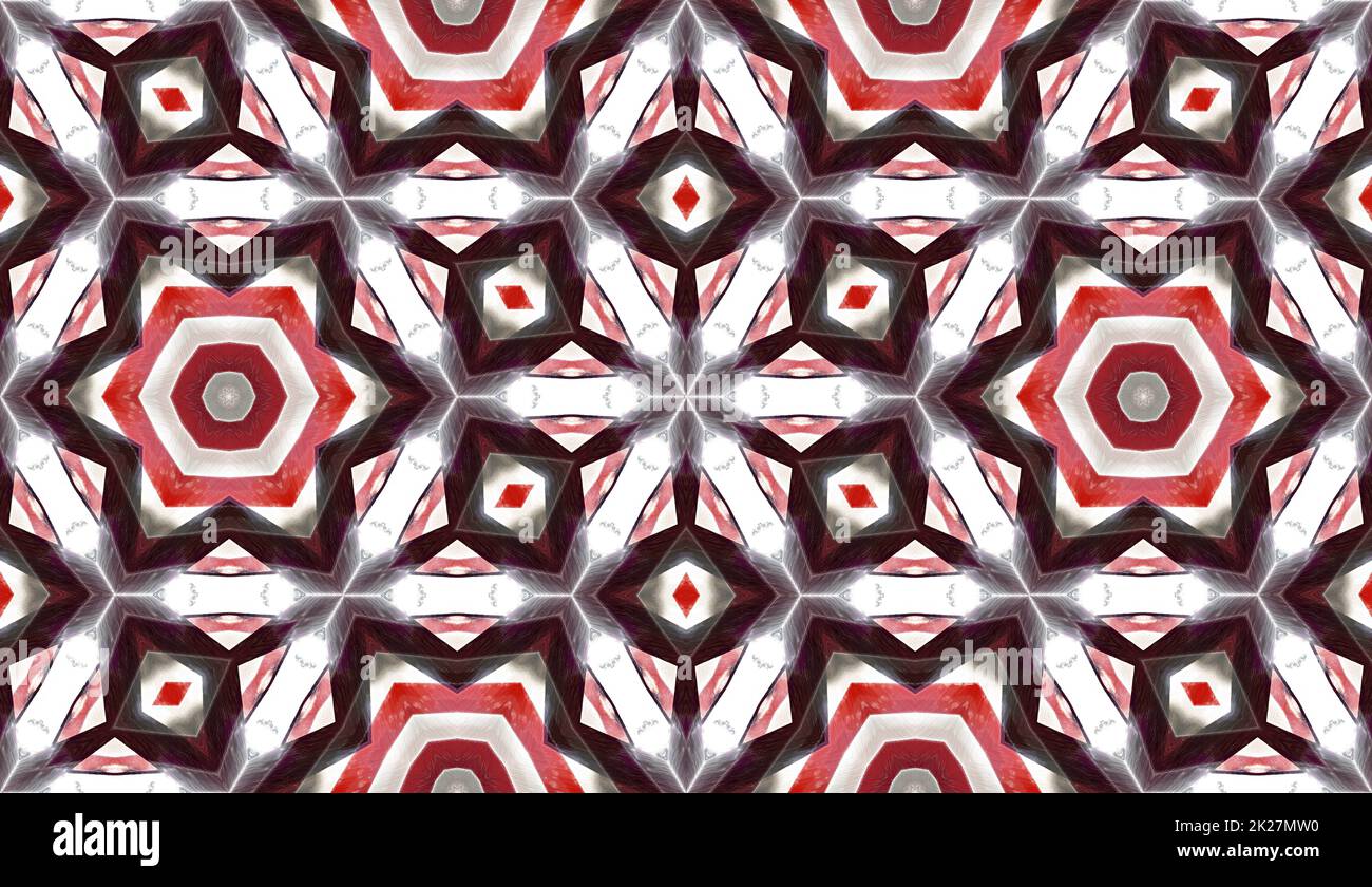 Abstrakter Kaleidoskop-Hintergrund. Schöne bunte Kaleidoskop Textur. Einzigartiges Kaleidoskop-Design. Schönes Kaleidoskop Mandala. Stockfoto