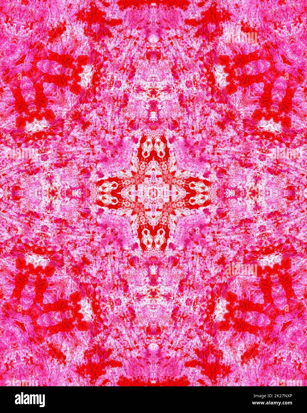 Abstrakter Strukturierter, Gemalter Hintergrund Mit Pinkfarbenem Kaleidoskop-Hintergrund Stockfoto