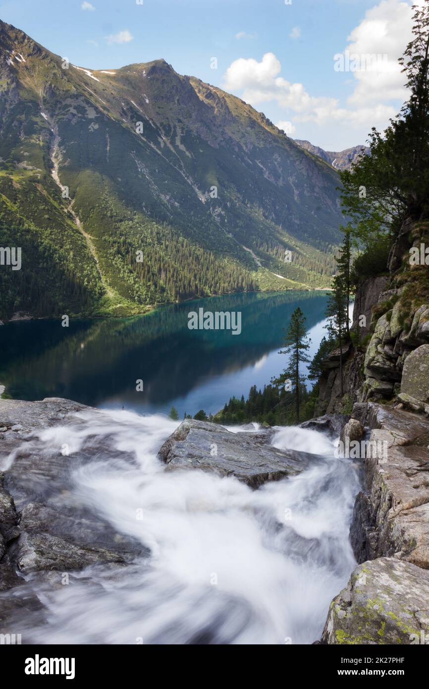 See namens Morskie Oko in Tatra Gebirge Polen Stockfoto