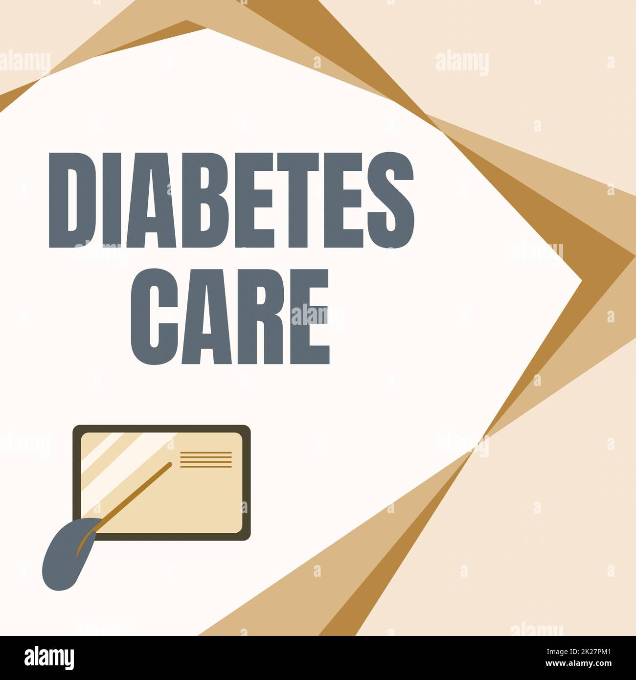 Text mit Inspiration Diabetes Care. Konzept bedeutet, Komplikationen zu verhindern oder zu behandeln, die aus der Krankheitskarte Zeichnung mit der Hand Zeigen Stick auf kleine Details resultieren können. Stockfoto