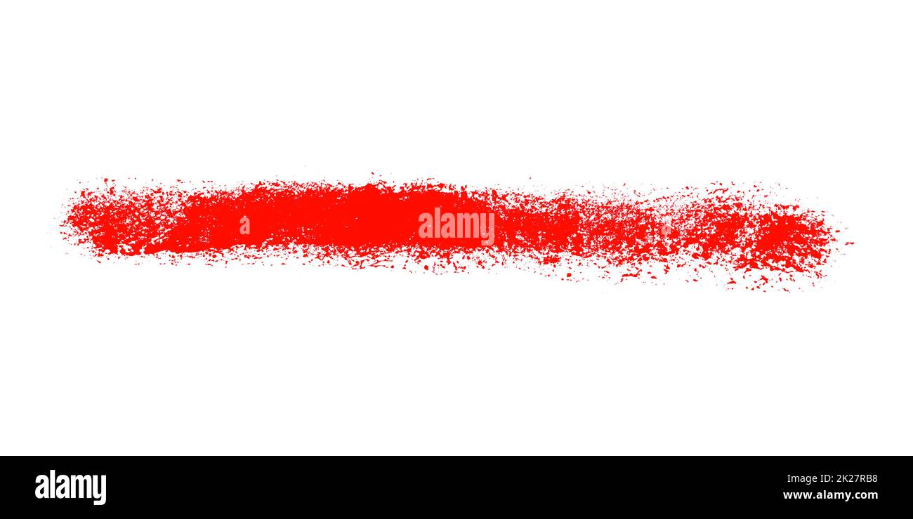 Skizze einer von Hand gezeichneten Linie mit roter Farbe Stockfoto