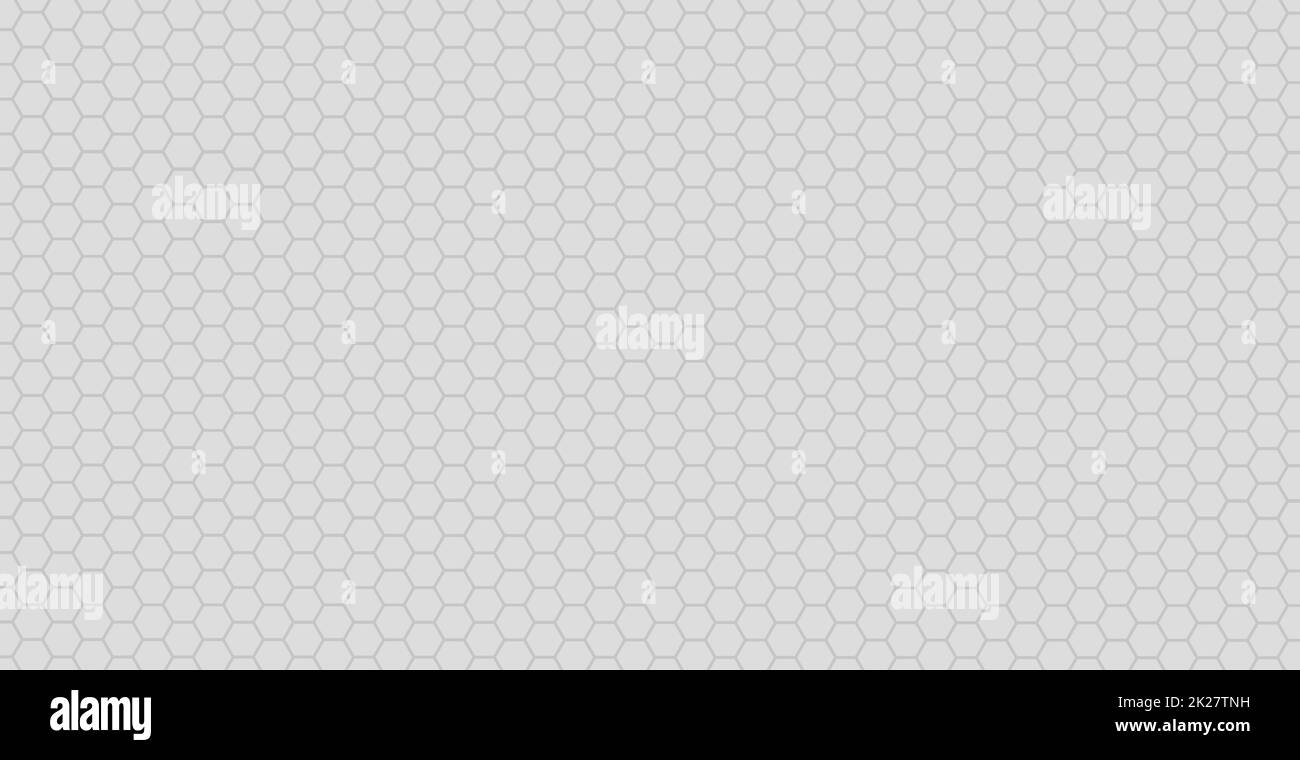 Sechsecke auf grauweißem Hintergrund - Vektorgrafik Stockfoto
