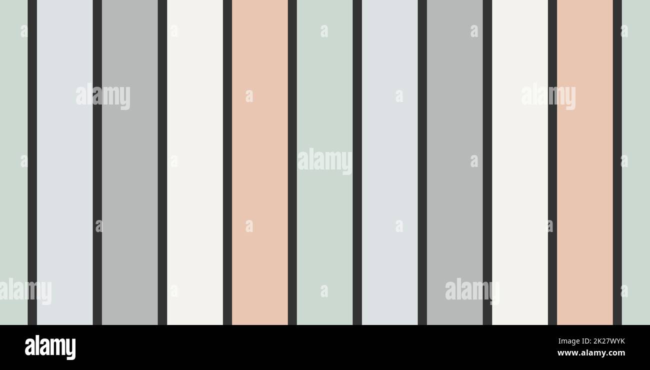 Nahtlos gestreiftes Muster. Grüner Farbmix mit Grau, Braun und Beige. Hintergrund für Grafik-Design, Stoff, Textil, Mode. Farbtrend 2022 Stockfoto