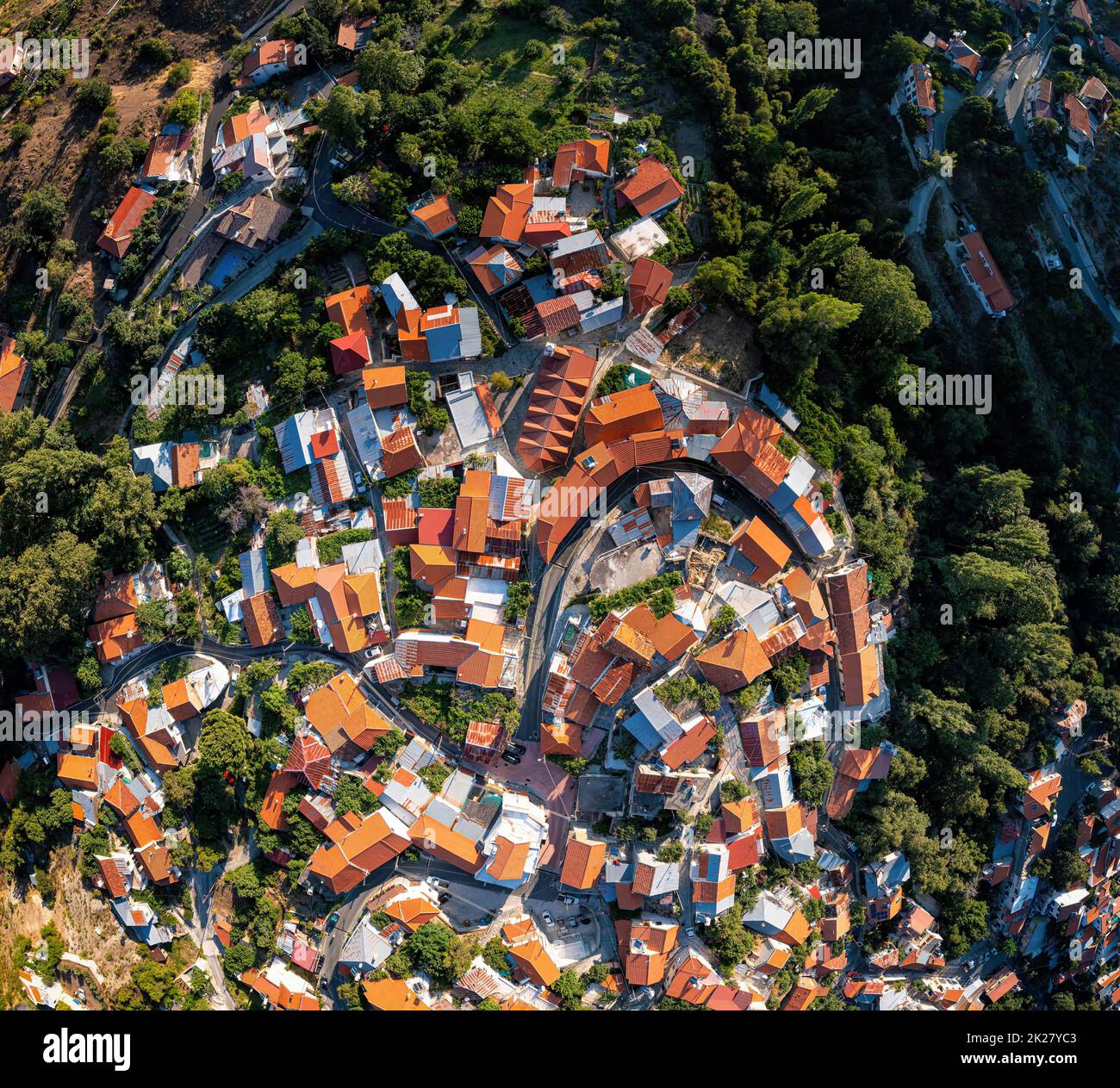 Foini. Malerisches Dorf im Troodos-Gebirge. Limassol District Stockfoto