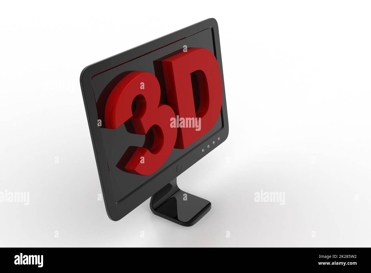 3D Text mit dem Computermonitor Stockfoto