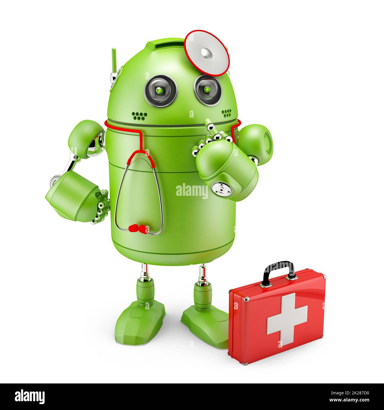 Medic-Roboter. Technologie-Konzept. Isoliert. Stockfoto