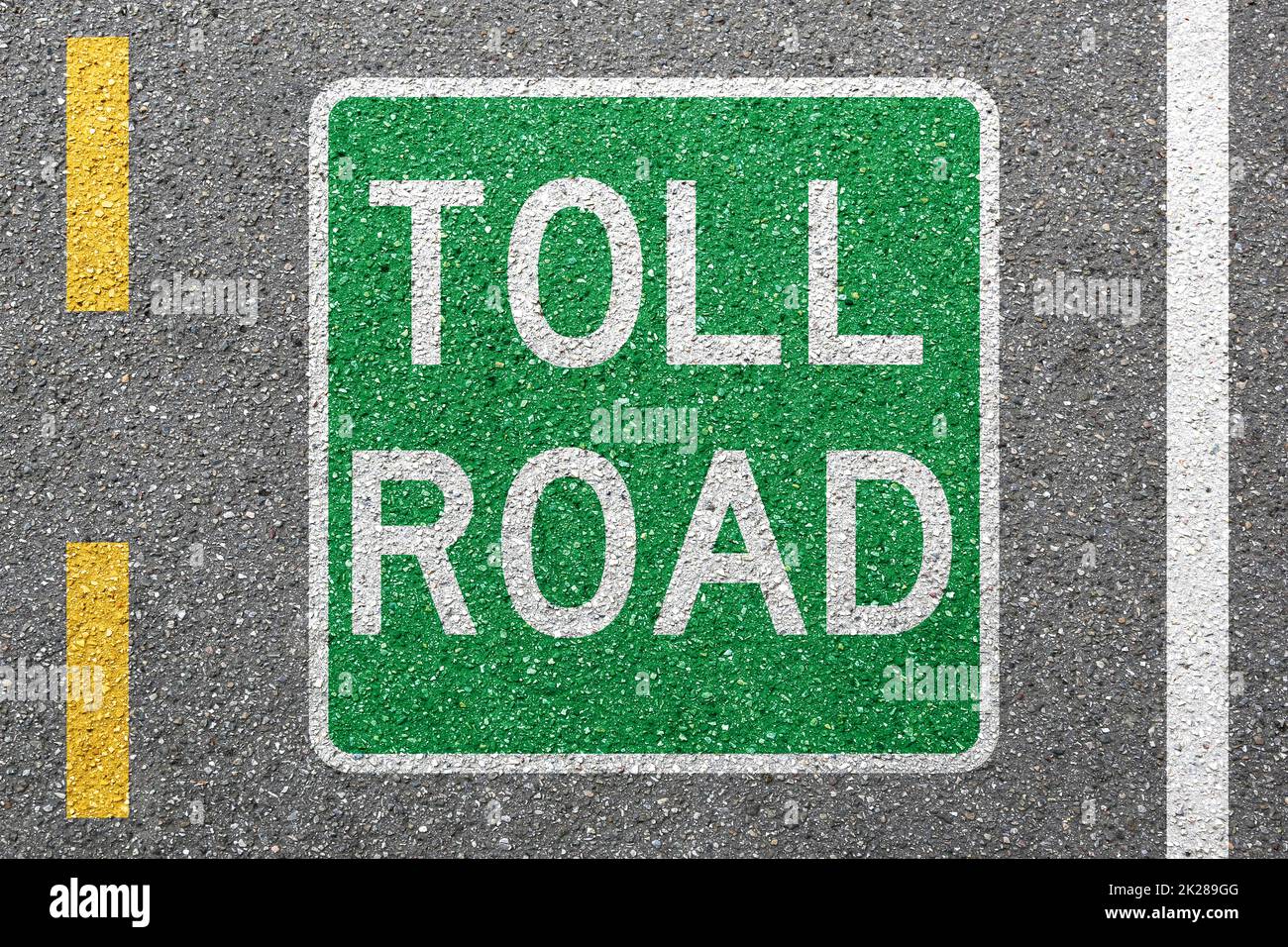 Gebührenpflichtige Straße, Stadt, zahlende Autobahnschilder, Zone Stockfoto