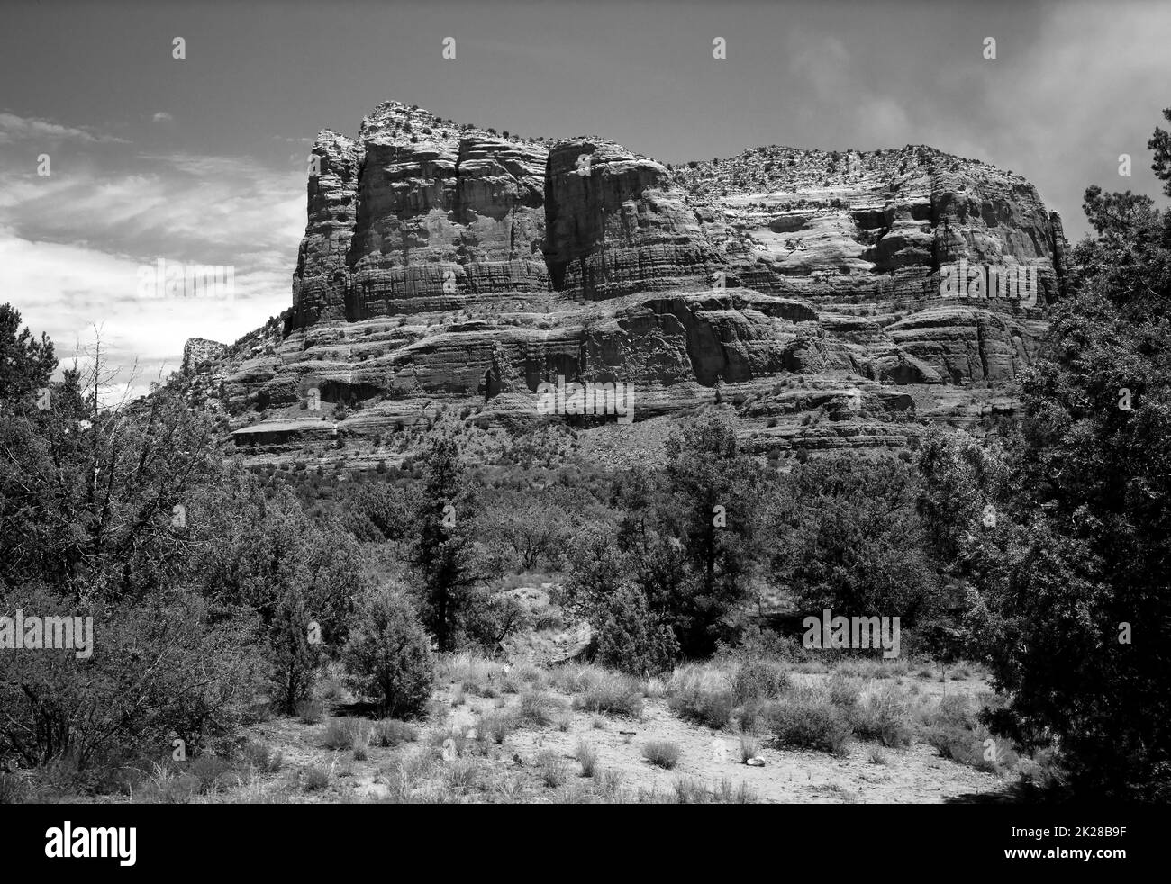 Schwarz-Weiß Sedona Red Rock Country Arizona Stockfoto