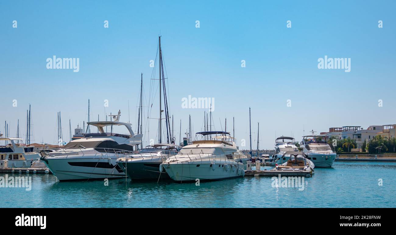 Limassol Marina Boote Stockfoto