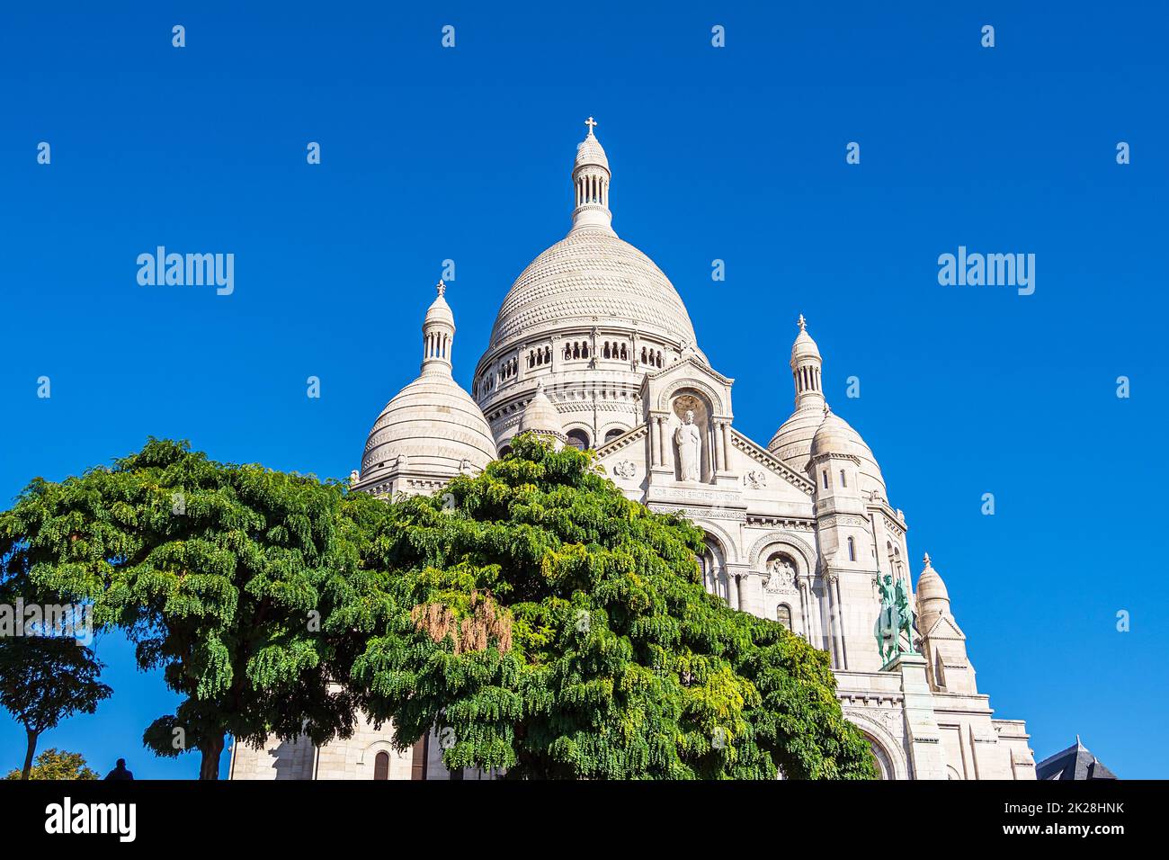 Blick auf die Basilika Sacre-Coeur in Paris, Frankreich Stockfoto