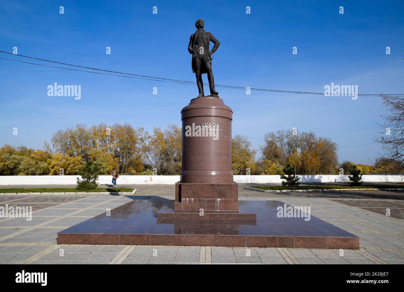 Denkmal für Suvorov. Denkmal des großen Kommandanten Stockfoto