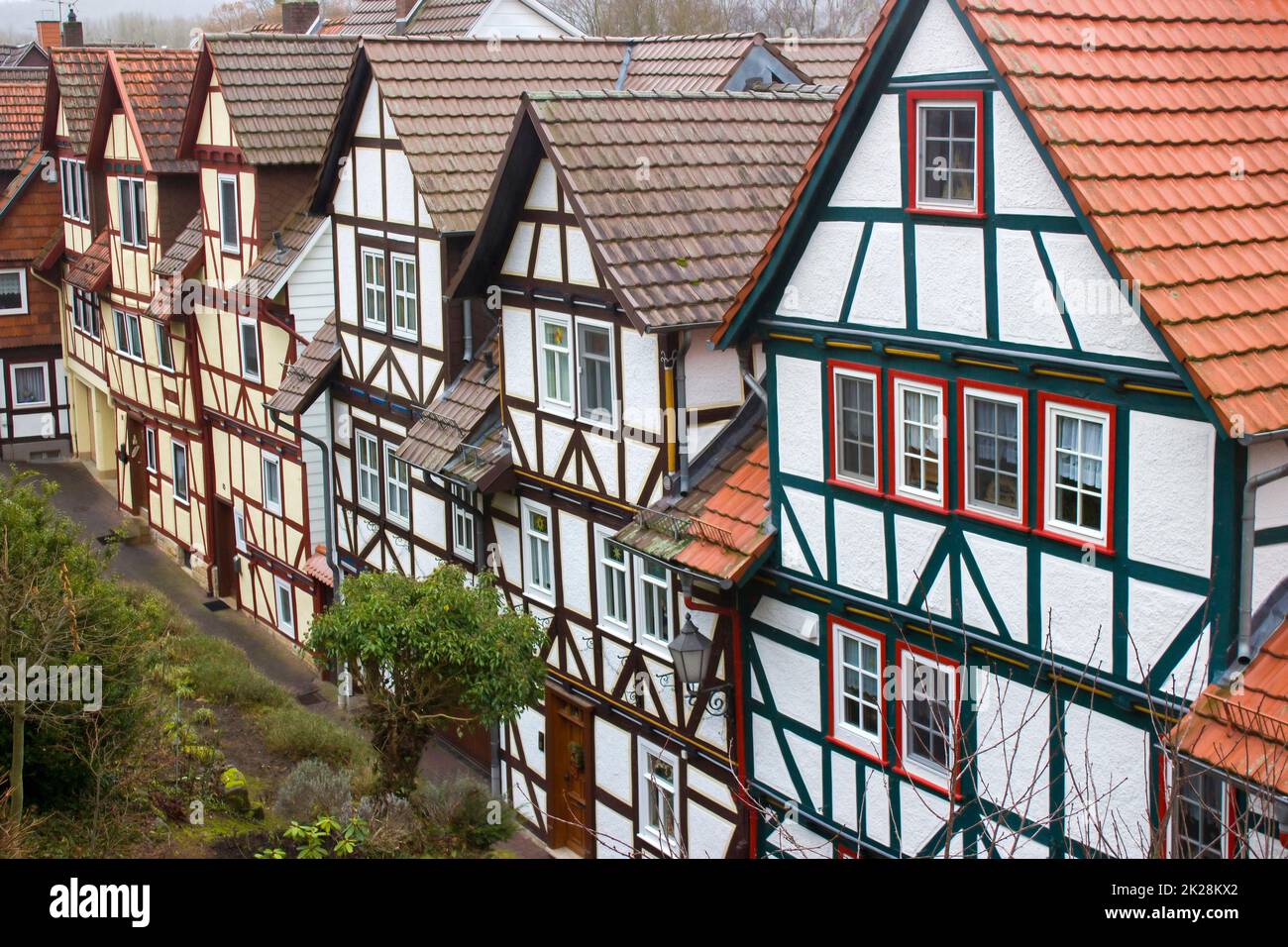 Die Stadt Bad Sooden-Allendorf im Werra-Tal in Deutschland, Hessen Stockfoto