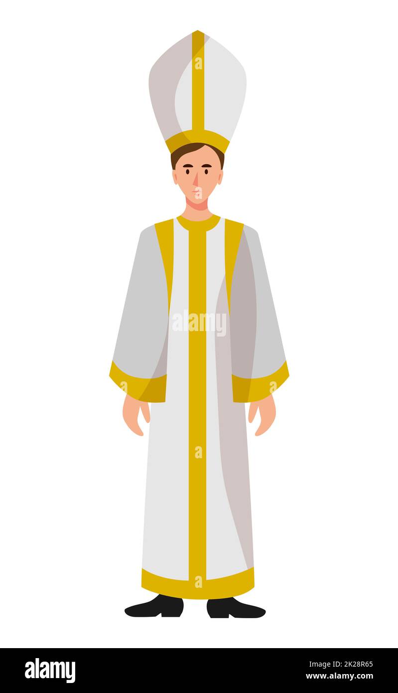 Mann in Vatikankirchenuniform, Tempelwächter - Vektor Stockfoto