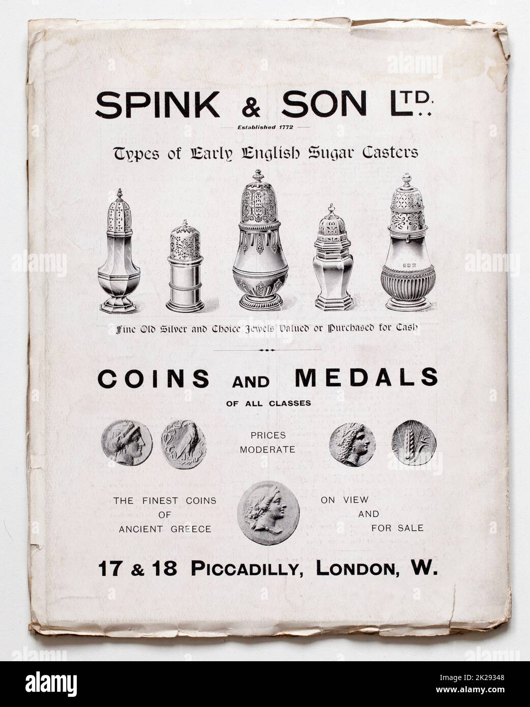 Anzeige in der Ausgabe 1916 des Connoisseur Magazine Stockfoto