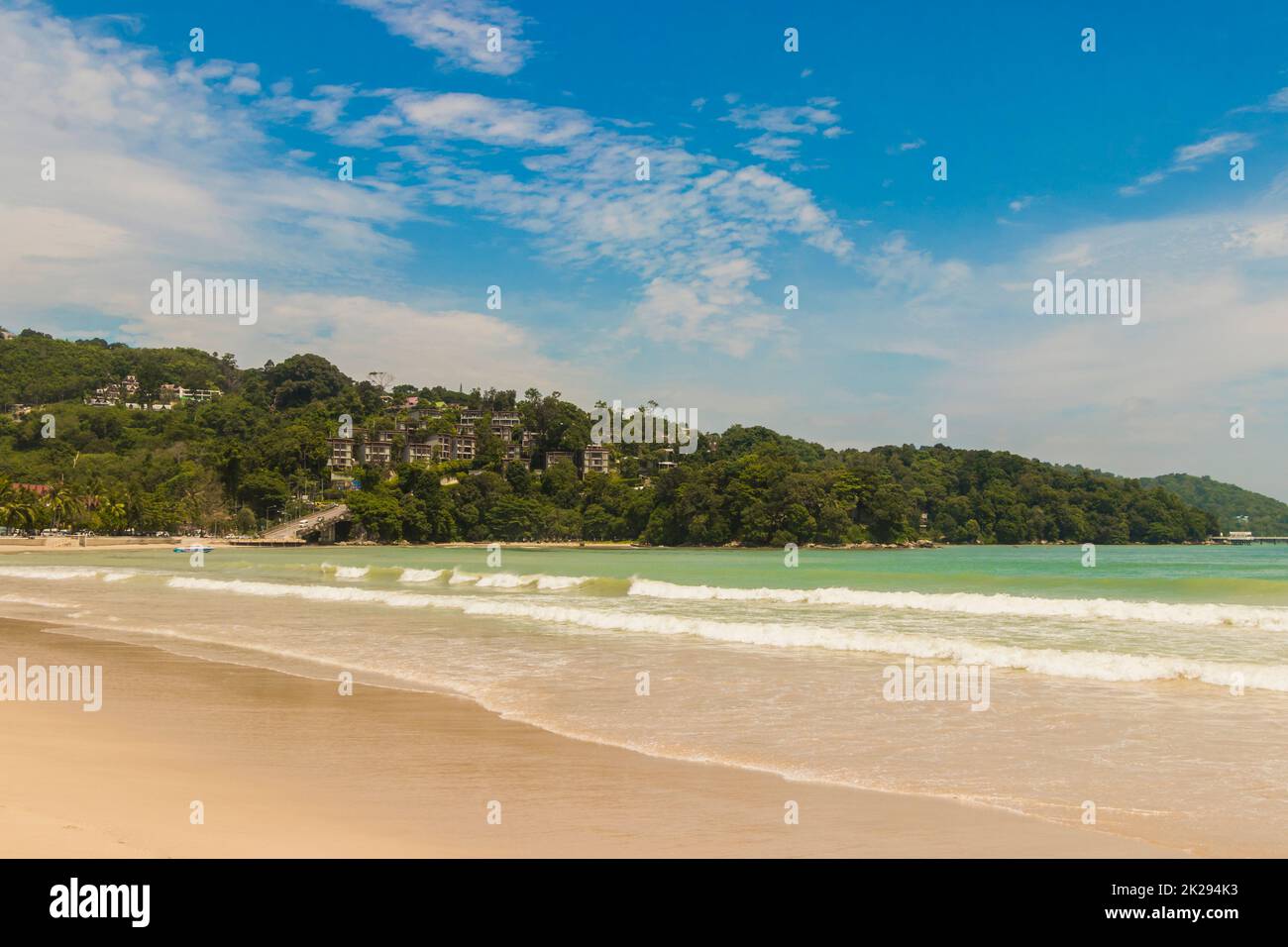 Die schönsten Strände. Patong Beach in Phuket, Thailand. Stockfoto