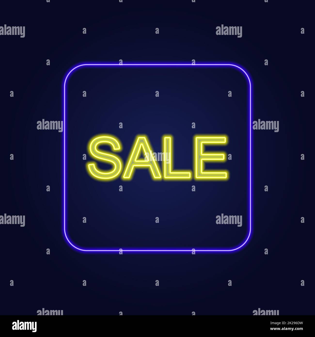 Attraktive, farbenfrohe Neon-Sale-Ikone – Vector Stockfoto