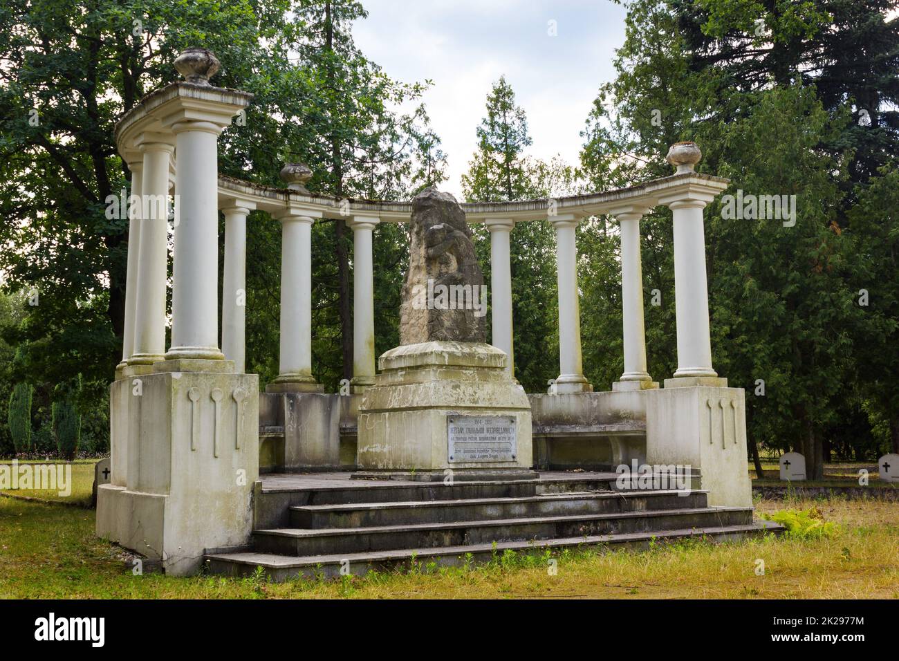 Sowjetischer Gedenkfriedhof in Zagan, Polen Stockfoto