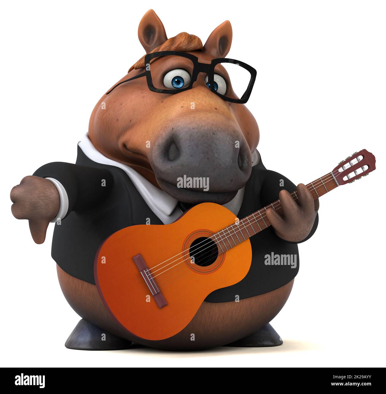 Spaß Pferd - 3D-Darstellung Stockfoto