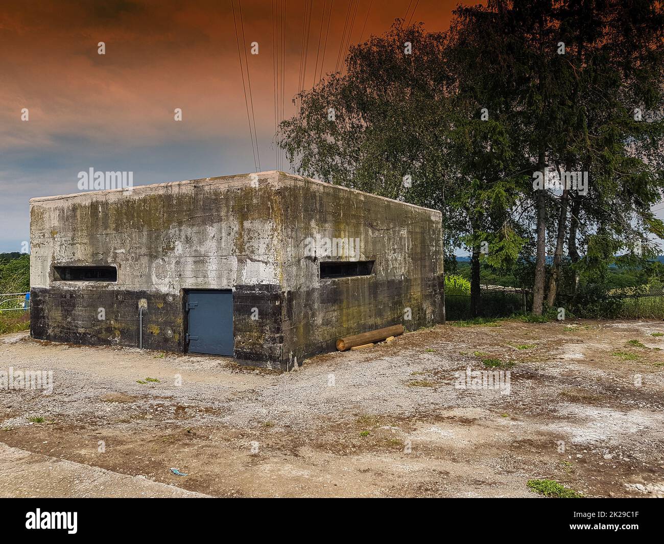 2WW Bunker draußen in Velbert Stockfoto