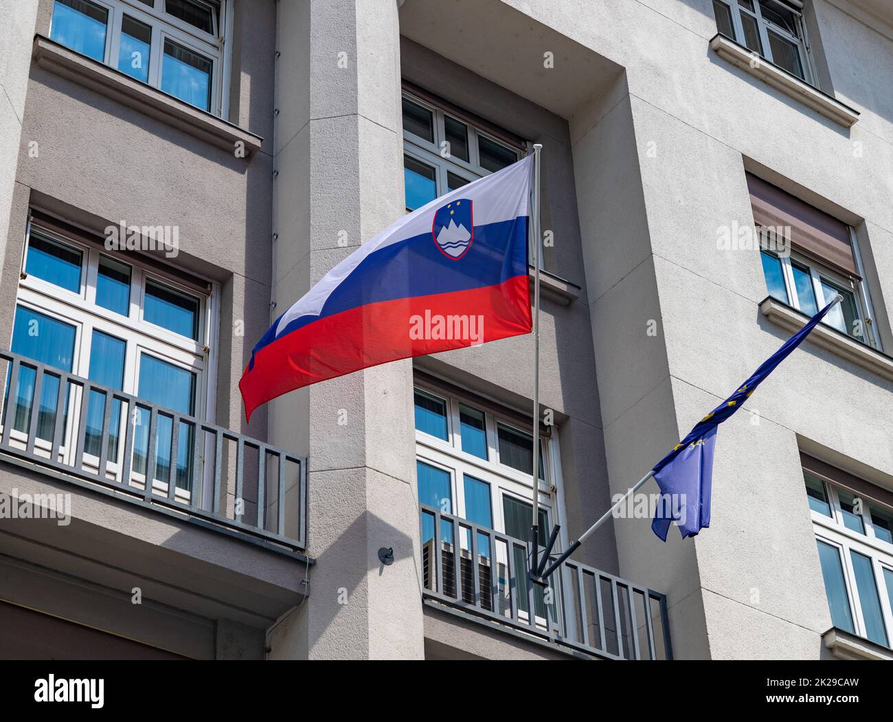 Slowenische Flagge Stockfoto