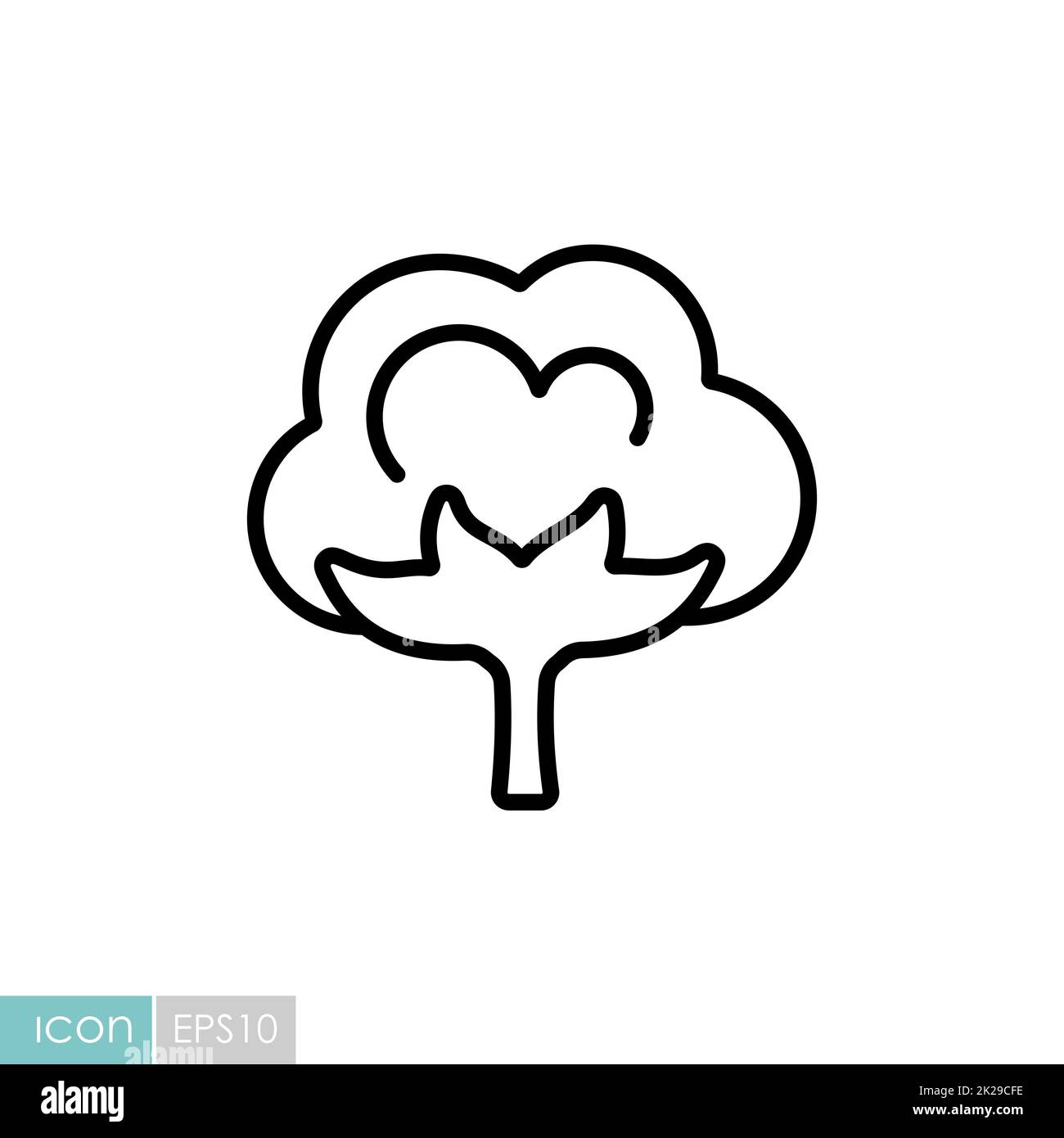 Baumwolle Vektor isoliertes flaches Symbol Stockfoto