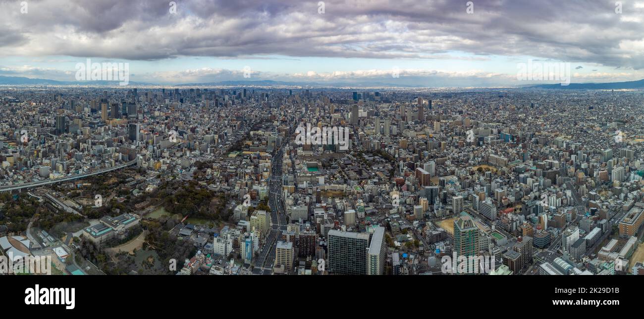 Osaka City Skyline XIII Stockfoto